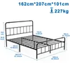TRMLBE Bettgestell 160x200cm Bett mit Rückenlehnen aus Produktbild-Vorschau 4