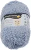 A ball of light blue, fuzzy yarn with a label showing a baby and brand information. Produktbild-Vorschau