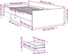 vidaXL Rám postele se zásuvkami Sonoma dub 100x200cm Náhled obrázku produktu 7