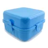 2er Set Lunchbox blau und rosa mit 4 Fächer Kinder Produktbild-Vorschau 2