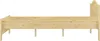 A side view of a natural wood bed frame against a white background. Produktbild-Vorschau