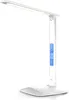 A white LED desk lamp with a digital display showing time and temperature. Anteprima dell’immagine prodotto