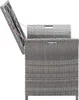 vidaXL Sitzbank mit Stauraum und Kissen Grau 138 cm Poly Produktbild-Vorschau 7