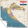 MuchoWow® Zahradní plakáty - Mapa Chorvatska s provinciemi Náhled obrázku produktu 1
