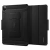 A black tablet case is shown open, with the back cover and front flap separated. Podgląd zdjęcia produktu