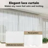 vidaXL Tenda in pizzo con tendaggi Floral Bianco 160 x 400 Anteprima dell’immagine prodotto 3
