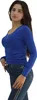 Body lang arm T shirt Damen Royyen K-201 Baumwolle V Produktbild-Vorschau 4