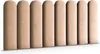 A row of beige upholstered headboard panels. Anteprima dell’immagine prodotto