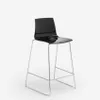 A black bar stool on a white background. Voir les images du produit