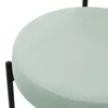 A close-up view of the textured green seat of a chair with black legs. Náhled obrázku produktu
