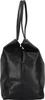 A black shopper bag with handles, shown from the front. Produktbild-Vorschau