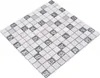Glasmosaik Steinmosaik Stahl mix holz weiss Mosaikfliese Produktbild-Vorschau 2