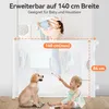 Treppenschutzgitter Türschutzgitter Ausziehbar 0-140 cm, Produktbild-Vorschau 4