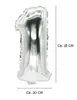 PAPSTAR Folienballon "Zahlen" 350 x 200 mm Ziffer: 1 silber Produktbild-Vorschau 2