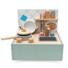 A wooden toy kitchen with accessories. Anteprima dell’immagine prodotto