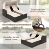 COSTWAY : chaise longue double en polyrotin pour 2 Voir les images du produit 5