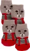 Kerbl Pfotenschutz Hundesocken Bruno M, grau/rot; 81419 Produktbild-Vorschau 1