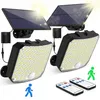 2x 118 LED Solarstrahler mit Bewegungsmelder Fernbedienung Produktbild-Vorschau 1