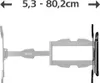 TV-Wandhalterung, schwenkbar, ausziehbar, langer Arm, 165cm Produktbild-Vorschau 6