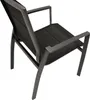 A single black armchair with a metal frame, shown from a high angle. Produktbild-Vorschau