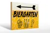 Holzschild Hinweis Biergarten links Bier Schild, 30x20 cm, Produktbild-Vorschau 1
