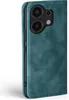 A close-up side view of a teal flip phone case for a Xiaomi Redmi Note 13 Pro. Produktbild-Vorschau