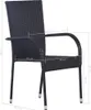 vidaXL Chaises de jardin empilables 2 pcs. Poly rotin noir Voir les images du produit 22