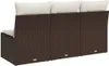 vidaXL Gartensofa mit Kissen 3-Sitzer Braun Poly Rattan Produktbild-Vorschau 1