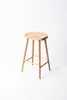 A wooden bar stool on a white background. Produktbild-Vorschau