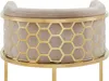 riess-ambiente Barhocker ELEGANCE beige gold Samt Edelstahl Produktbild-Vorschau 4