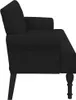 vidaXL Banc avec dossier noir 120x62x75,5 cm Tissu Voir les images du produit 5
