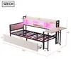 Merax Eisen Sofabett 90×200cm mit LED-Beleuchtung und Produktbild-Vorschau 7
