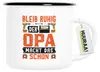Huuraa Emaille Tasse Bleib ruhig der Opa macht das schon Produktbild-Vorschau 1
