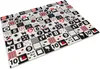 A black, white, and red patterned play mat is shown from a diagonal angle. Náhľad obrázku produktu