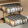 ZDDLOINP Ausziehbares 2 Etagen Gewürzregal Schwarz - Produktbild-Vorschau 1