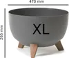 Květináč kulatá mísa na nožičkách 47 cm Antracitová Náhled obrázku produktu 2