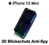 A screen protector for an iPhone 13 Mini is shown on a white background. Produktbild-Vorschau