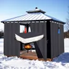 1x Outdoor Vorhang Grau Wetterfest Mit Ösen Gardinen Produktbild-Vorschau 7