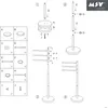 MSV 140338 Handtuchständer mit 3 beweglichen Stangen Produktbild-Vorschau 4
