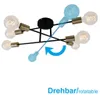Deckenleuchte Deckenlampe drehbar 6xE27 60W Produktbild-Vorschau 4