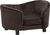 vidaXL Canapé pour chien Marron 69x49x40 cm Peluche Voir les images du produit 1