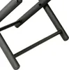 Garten Klapphocker / Fußhocker Metall - Textilen Anthrazit / Schwarz Produktbild-Vorschau