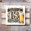 18. Geburtstag Bier Metallschild XXL in 28x38 cm mit Spruch Produktbild-Vorschau 2
