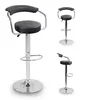 Aga Barhocker MR2037 Schwarz aus Kunstleder 360° drehbar Produktbild-Vorschau 5