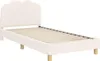 vidaXL Kinderbettgestell mit Kopfteil Creme 90 x 200 cm Produktbild-Vorschau 4