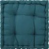 A square floor cushion in a teal color. Produktbild-Vorschau