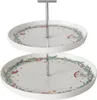 Zweistöckige Etagere mit weihnachtlichem Muster FLORENZA, Produktbild-Vorschau 1