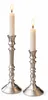 2er Set Tischkerzenständer Kerzenleuchter Metall Silber H21/31cm Produktbild-Vorschau