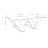 DECORTIE Pipra Moderner Couchtisch Weiß , 110 x 60 x 40 cm Produktbild-Vorschau 6