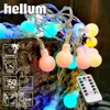Lichterkette LED Kugeln 50 LED´s RGB bunt Batterie Outdoor Produktbild-Vorschau 1